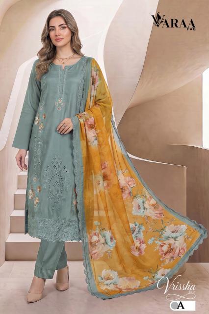 Varaa fab vrissha 1 dress materials in wholesale rate